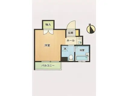 大州藤村ビル(1K/3階)の間取り写真