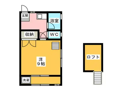 コーポ・バイエルンB棟(1K/1階)の間取り写真