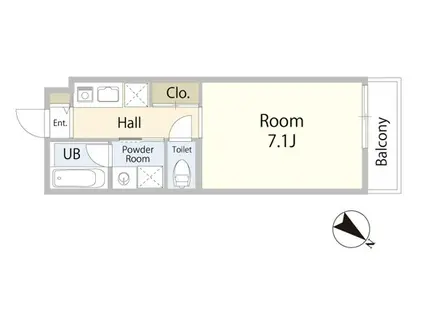 GRADO(1K/2階)の間取り写真