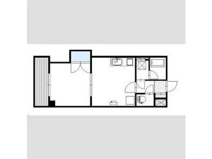 スカイパレス32(1DK/3階)の間取り写真