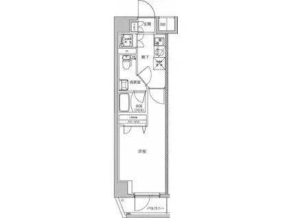 ラフィスタ東日暮里(1K/2階)の間取り写真