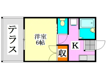 エクセル東船橋C棟(1K/1階)の間取り写真