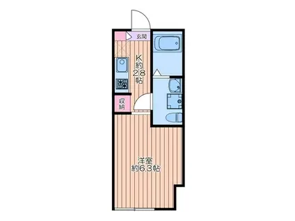 町屋PRIMECOURT(ワンルーム/1階)の間取り写真