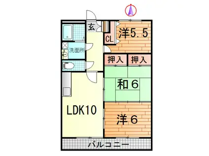 ドゥファミーユ(3LDK/3階)の間取り写真