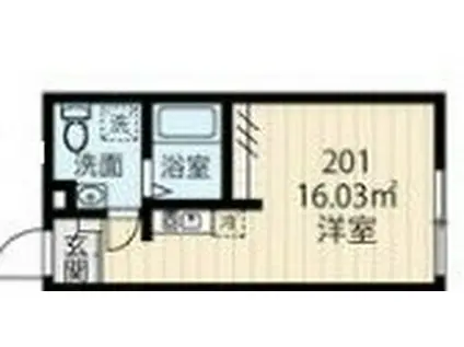 貸マンション 板橋区蓮根2丁目(ワンルーム/2階)の間取り写真