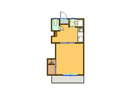 エステート鎌田I(1DK/3階)の間取り写真