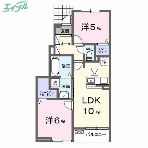 光テラス II(2LDK/1階)の間取り写真