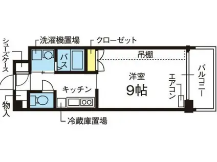 グランデュ桜II(1K/3階)の間取り写真