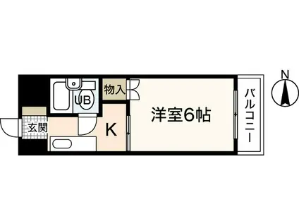 舟入松尾ビル(1K/5階)の間取り写真