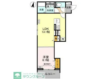 BEL CUORE YONO(1LDK/2階)の間取り写真