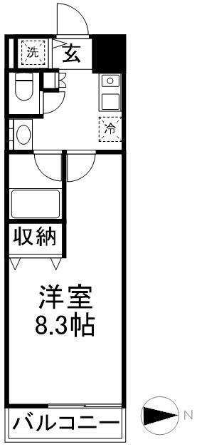 レスタージュ上板橋(1K/5階)の間取り写真