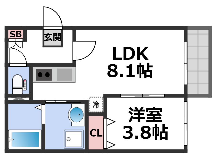 APTEX(1LDK/2階)の間取り写真