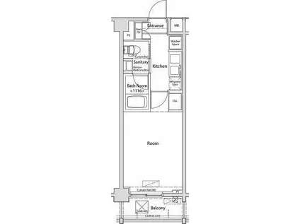 FORTIS大森(1K/5階)の間取り写真