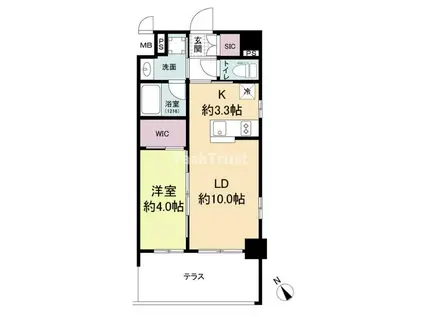 URBANLINK森小路駅前(1LDK/1階)の間取り写真