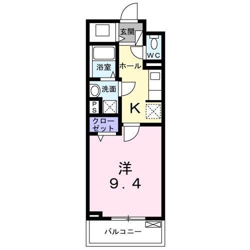 ステラガーデン(1K/2階)の間取り写真