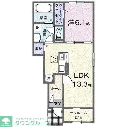 コーチェ(1LDK/1階)の間取り写真