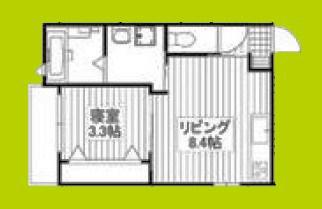 岩伸リバーコート住吉(1LDK/1階)の間取り写真