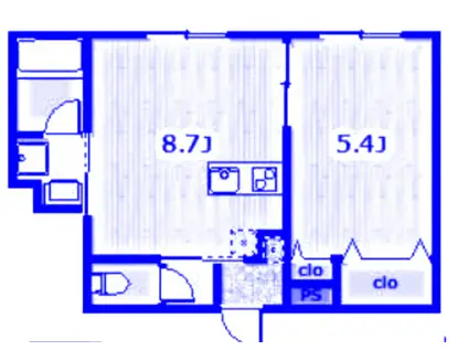 AMBITION風渡野(1LDK/1階)の間取り写真