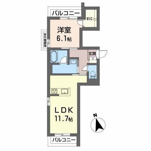 ザイテグラウベン(1LDK/3階)の間取り写真