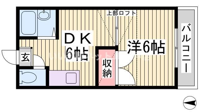 CARANDACHE(1DK/1階)の間取り写真