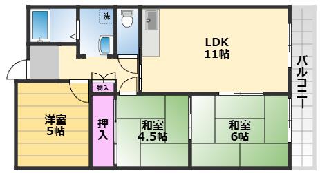 メルベーユ・246(3LDK/3階)の間取り写真