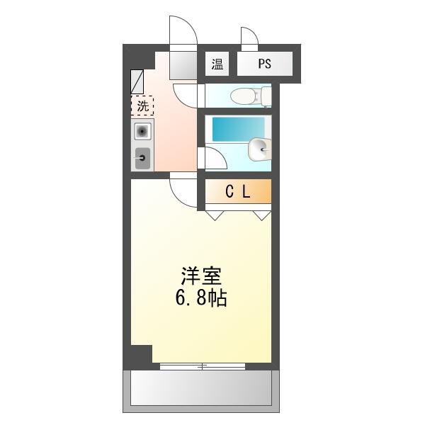 パサージュ横川(1K/2階)の間取り写真
