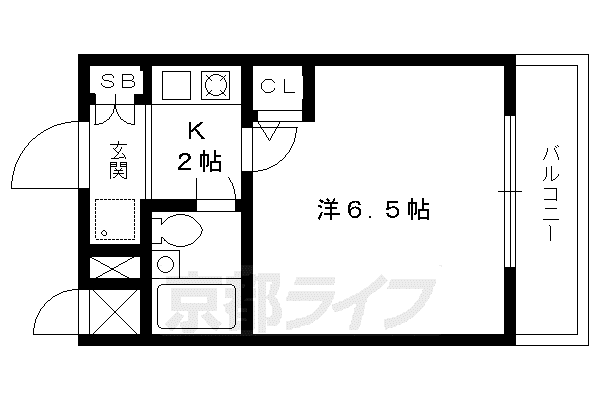 DETOM‐1西陣PARTIII(1K/1階)の間取り写真