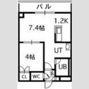 ロイヤルリバー(1LDK/5階)の間取り写真