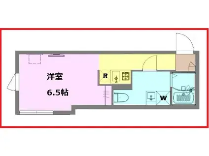 ウィレニシアライI(ワンルーム/2階)の間取り写真