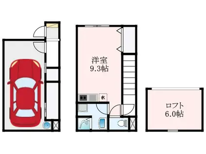 NEOGARE初芝(ワンルーム/1階)の間取り写真