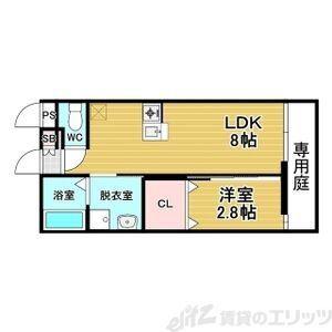 リアコート関大前II(1LDK/3階)の間取り写真