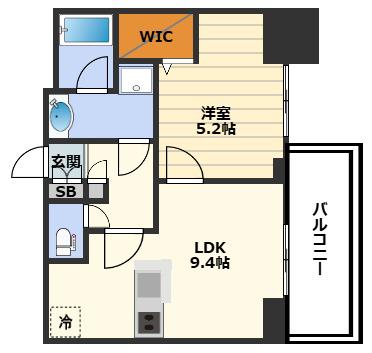 アーバネックス南森町イースト(1LDK/2階)の間取り写真