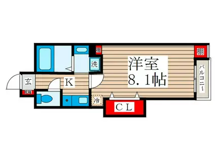 TOMORROW COURT(1K/2階)の間取り写真