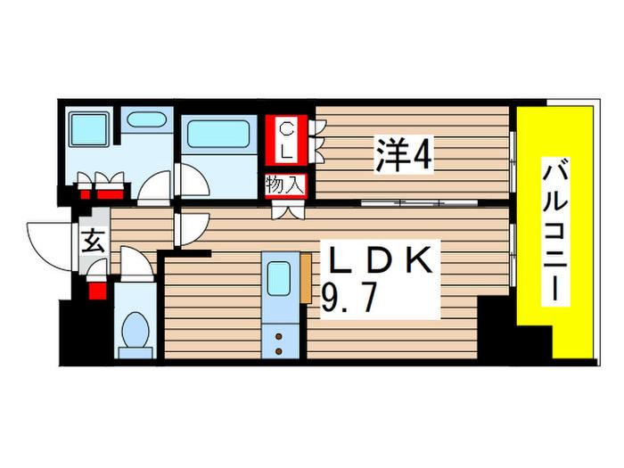 新日本EXビル(1LDK/11階)の間取り写真