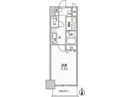 LA DOUCEUR梅田イースト(1K/2階)の間取り写真