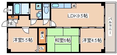 ベルコート相楽園(3LDK/4階)の間取り写真