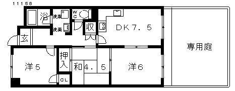 メゾンドール向陽(3LDK/1階)の間取り写真
