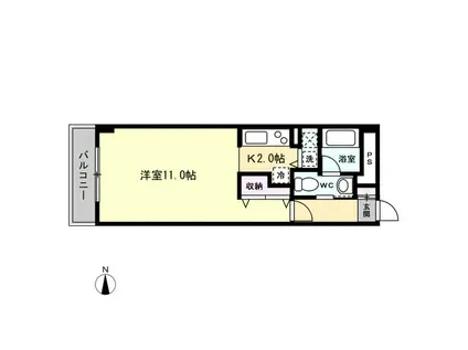 ファーストレーベン新富町(1K/5階)の間取り写真