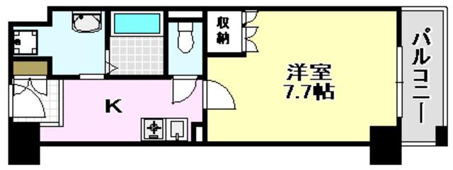 シャンピアコート茨木(1K/3階)の間取り写真