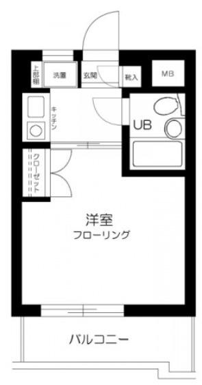 スカイコート新宿第5(1K/3階)の間取り写真
