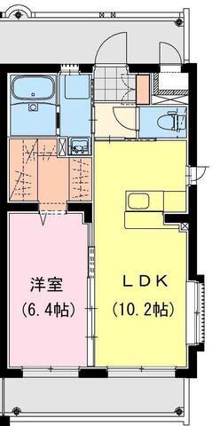 LE FRERE(1LDK/2階)の間取り写真
