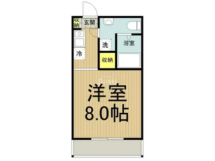 ベルフィオーレ(1K/1階)の間取り写真
