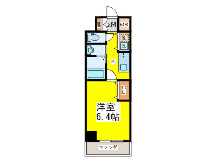 PINUS栄橋(1K/9階)の間取り写真