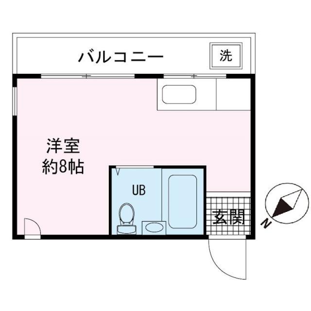 CASA大岡(ワンルーム/1階)の間取り写真
