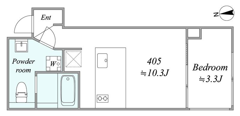 TRIAS193(1LDK/4階)の間取り写真