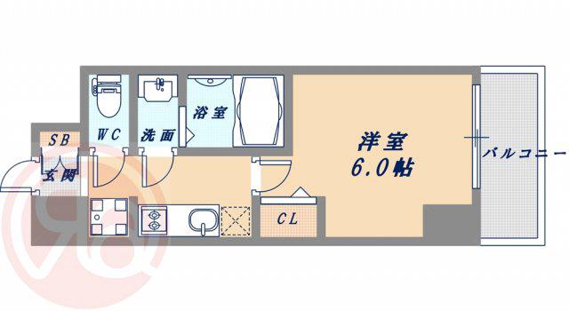 レオンコンフォート難波クレア(1K/5階)の間取り写真