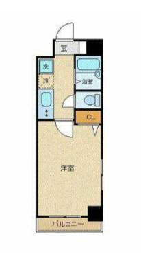 スカイコート銀座東第2(1K/3階)の間取り写真