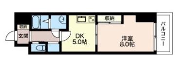 オーキッドレジデンス板橋(1DK/2階)の間取り写真