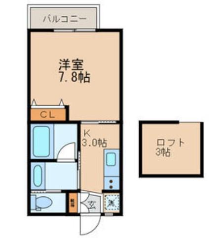 アルグランデII(1K/2階)の間取り写真