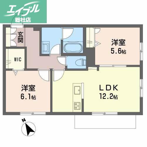 グリーンコート(2LDK/1階)の間取り写真